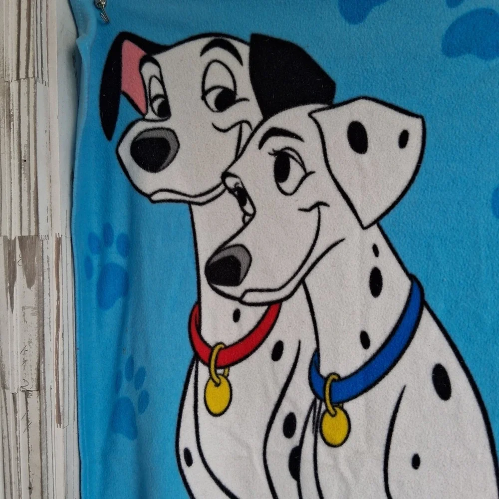Disney Movie Club 101‎ Dalmations Fleece Throw Blanket Blue 50
